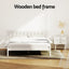 Artiss Bed Frame Double Size Wooden White SOFIE