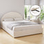 Artiss Bed Frame Gas Lift Strorage Beds Base Platform Boucle Fabric Double ELLA