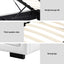 Artiss Bed Frame King Single Size Gas Lift White TIYO