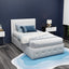 Artiss Bed Frame King Single Size Gas Lift White TIYO