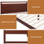 Artiss Bed Frame King Single Size Wooden Walnut WITTON