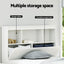 Artiss Bed Frame King Single Size Wooden with 3 Shelves Bed Head White