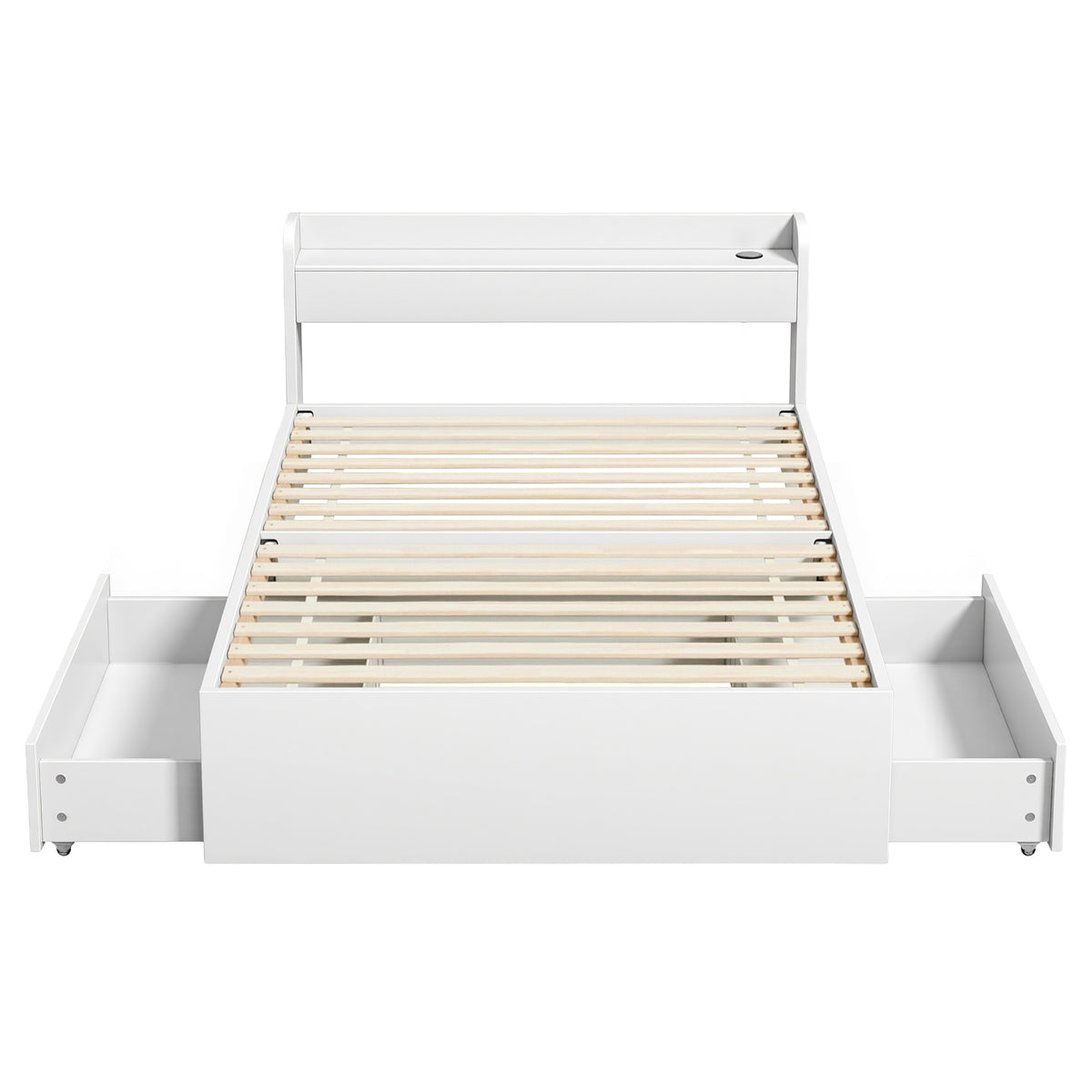 Artiss Bed Frame King Single Size with Charging Ports and 2 Drawers AURA