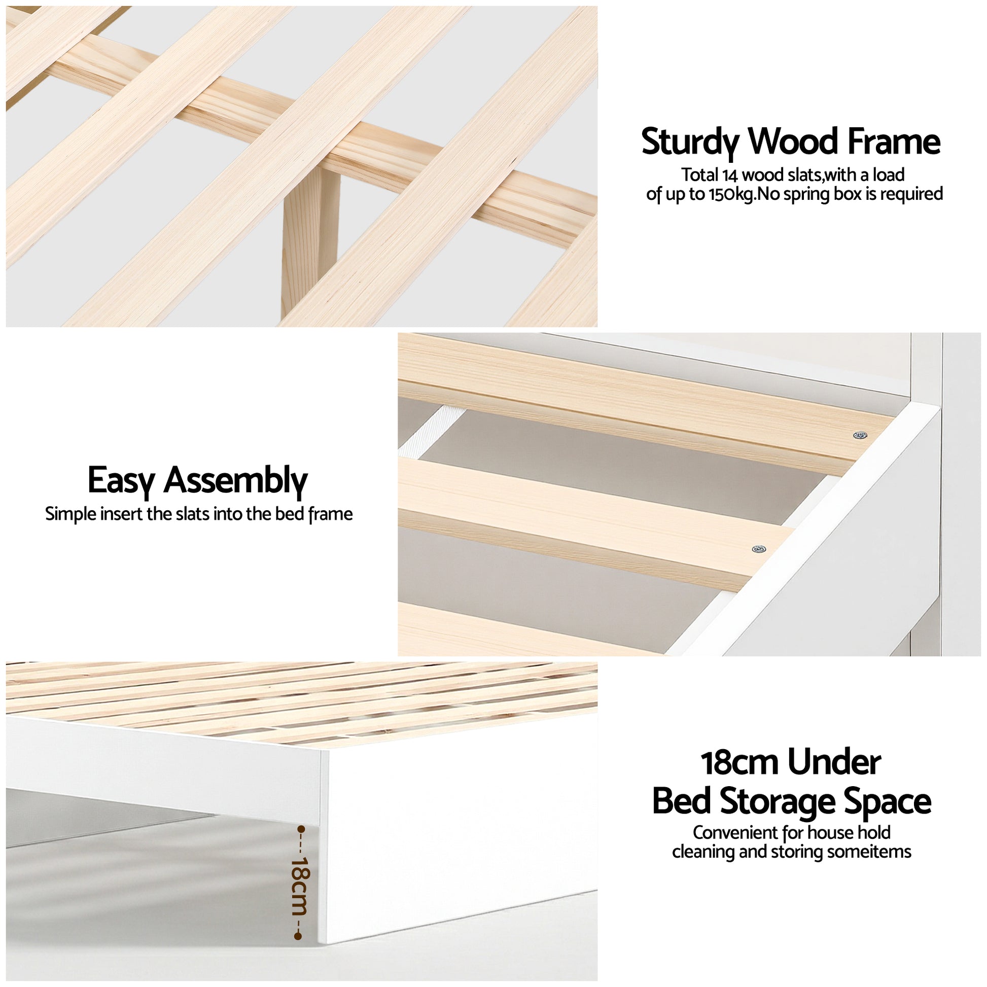 Artiss Bed Frame King Single Size with Charging Ports and 2 Drawers AURA