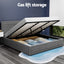 Artiss Bed Frame King Size Gas Lift Grey TIYO