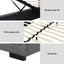 Artiss Bed Frame King Size Gas Lift Grey TIYO