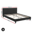 Artiss Bed Frame Queen Size Charcoal NEO