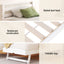 Artiss Bed Frame Single Size 2-in-1 Trundle Wooden White AVIS