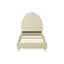 Artiss Bed Frame Single Size Velvet Cream ELLA