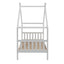 Artiss Bed Frame Wooden Base Kids Single Timber House Beds White