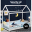 Artiss Bed Frame Wooden Kids House Frame White ROCK