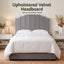 Artiss Bed Head Headboard Double Velvet 138CM - Grey
