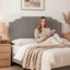 Artiss Bed Head Headboard King Velvet 183CM - Grey
