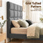Artiss Bed Headboard Double Bedhead Linen Fabric Charcoal
