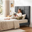 Artiss Bed Headboard Double Bedhead Linen Fabric Charcoal