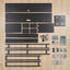 Artiss Bed Headboard King Single Storage Bedhead Charging Station Black