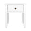 Artiss Bedside Table 1 Drawer - BOW White