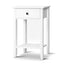 Artiss Bedside Table 1 Drawer with Shelf - BOWIE White