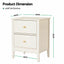 Artiss Bedside Table 2 Drawers Bedroom Storage Nightstand Beige