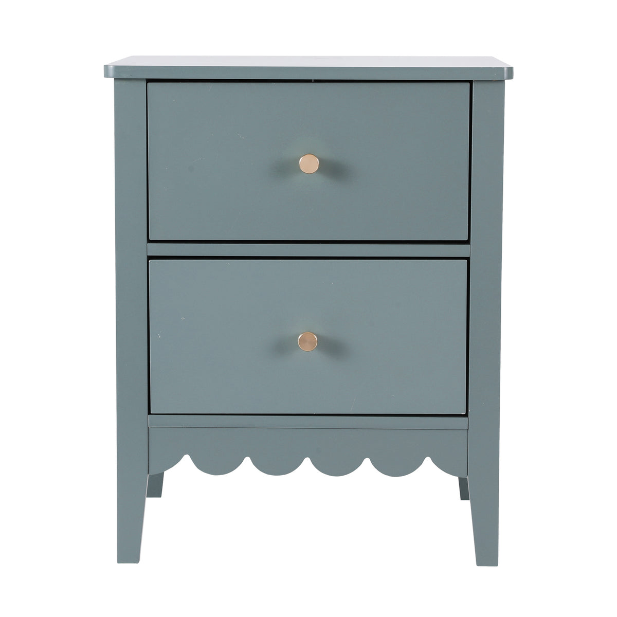 Artiss Bedside Table 2 Drawers Bedroom Storage Nightstand Green