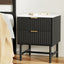 Artiss Bedside Table 2 Drawers - Black