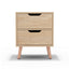 Artiss Bedside Table 2 Drawers Nightstand - BODEN Pine
