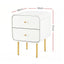 Artiss Bedside Table 2 Drawers Side End Table Nightstand White