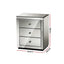 Artiss Bedside Table 3 Drawers Mirrored - PRESIA Grey
