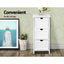 Artiss Bedside Table Bathroom Storage Cabinet 3 Drawers White