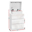 Artiss Bedside Table LED 3 Drawers - COLEY White