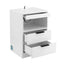 Artiss Bedside Table LED Nightstand Charging Station 2 Drawers - White