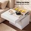 Artiss Bedside Table with Charging Station Drawer Sliding Top Nightstand White