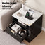 Artiss Bedside Table with Charging Station and 2 Drawers Black