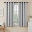 Artiss Blockout Curtains 2X 132x160cm Thermal Insulated Eyelet Drapes Grey