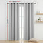 Artiss Blockout Curtains 2X 132x213cm Thermal Insulated Eyelet Drapes Grey
