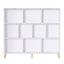 Artiss Bookshelf 3 Tiers 10 Cubes - CORA White