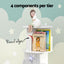 Artiss Bookshelf 4 Tiers EDIE White
