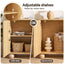 Artiss Buffet Sideboard Cabinet 2-Tier Fluted Kitchen Storage Ball Legs Pine