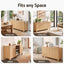Artiss Buffet Sideboard Cabinet 2-Tier Fluted Kitchen Storage Ball Legs Pine