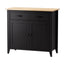 Artiss Buffet Sideboard Cabinet Kitchen Storage Cupboard Pantry 2 Drawers Black