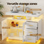 Artiss Buffet Sideboard Cabinet LED Clear Door Kitchen Storage Drawers White