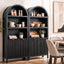 Artiss Buffet Sideboard Cabinet Pantry X2 180CM Arched Storage Bookshelf Black