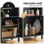 Artiss Buffet Sideboard Cabinet Pantry X2 180CM Arched Storage Bookshelf Black
