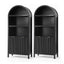 Artiss Buffet Sideboard Cabinet Pantry X2 180CM Arched Storage Bookshelf Black