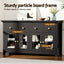 Artiss Buffet Sideboard Storage Cabinet Kitchen Cupboard Clear Door Drawer Black
