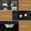 Artiss Buffet Sideboard Storage Cabinet Kitchen Cupboard Clear Door Drawer Black
