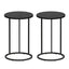 Artiss C Shaped End Table Set of 2 Coffee Table Side Table Round Black