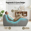 Artiss Chaise Lounge Chair Ergonomic S-Curve Floor Lounger Boneless Lounge Chairs Grey