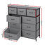 Artiss Chest of 9 Drawers Storage Dresser Tallboy Dark Grey