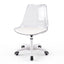 Artiss Clear Acrylic Office Chair Armless Swivel Vanity Desk Chair Mondern White
